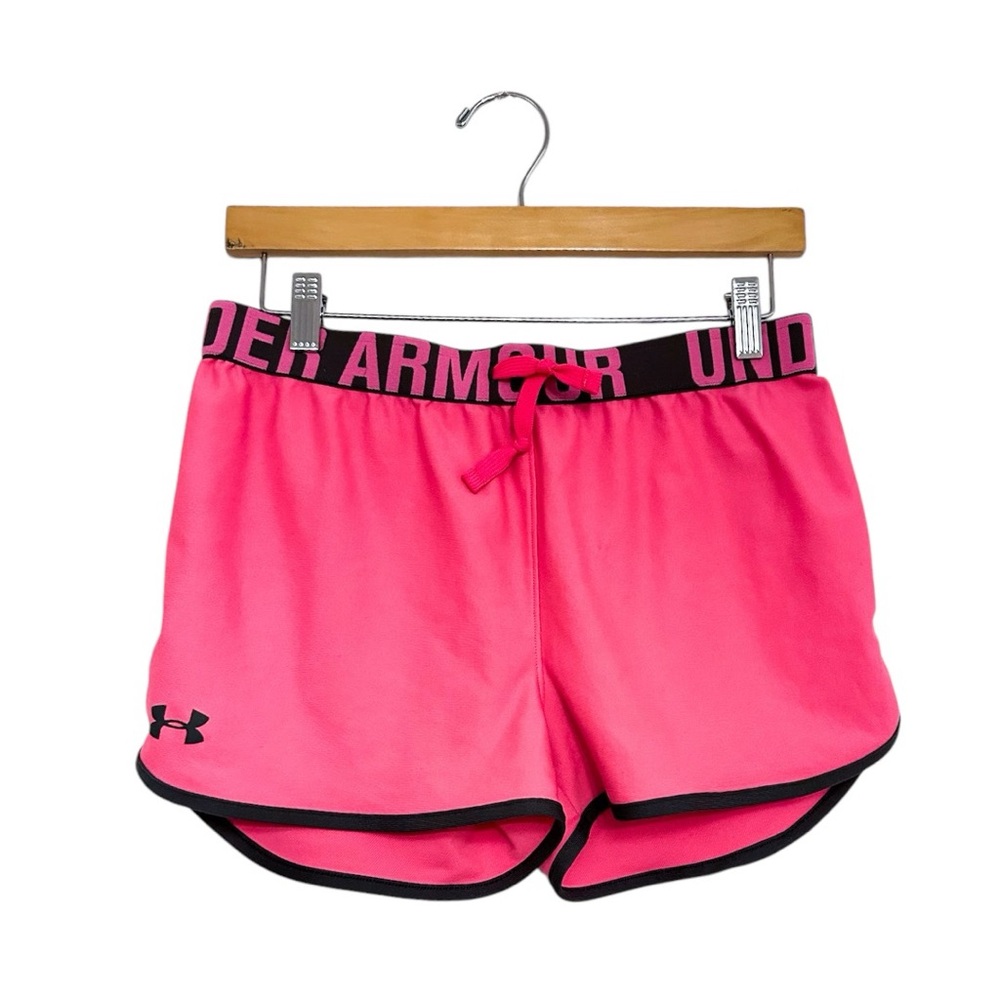 Under Armour Youth Loose HeatGear Pink Athletic Shorts Size XL (18-20) - Picture 1 of 11